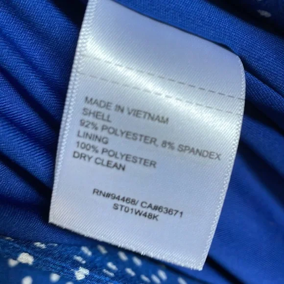 Marine Blue Polka Dot Button Up Midi Dress - Picture 7 of 7